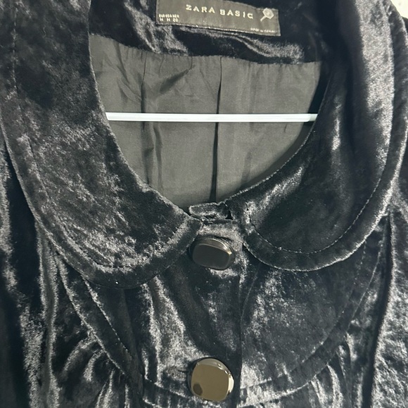 Zara Black Velvet Cape Jacket - Picture 8 of 8